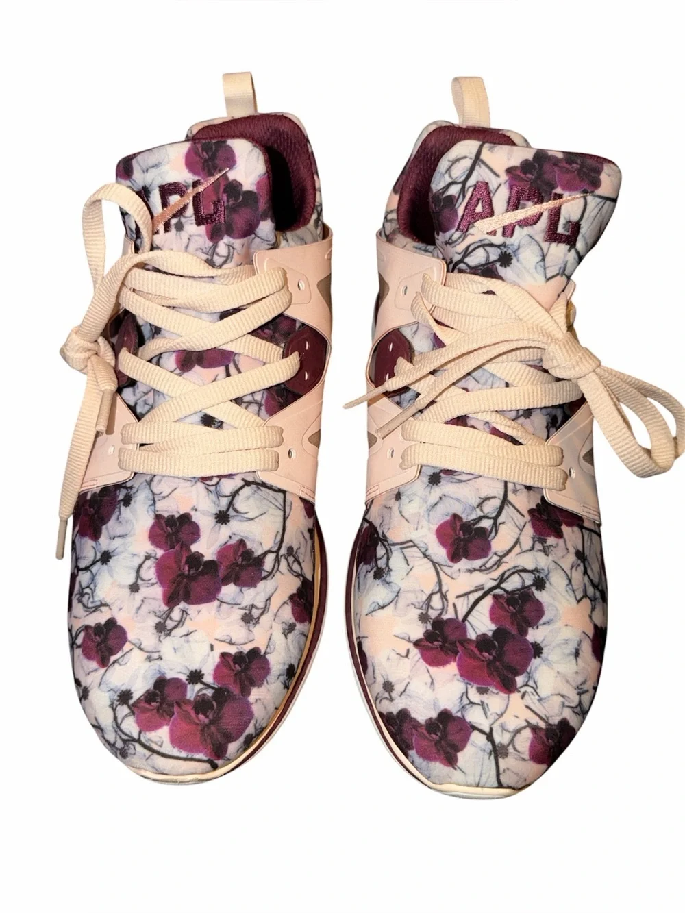 APL Women's Floral Pink and Wine Propelium Trainer
